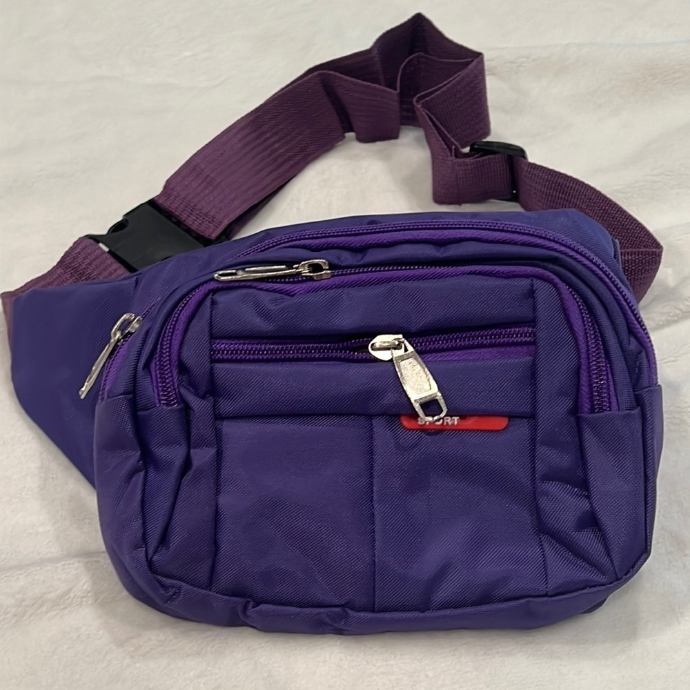 Purple Nylon Fanny pack/crossbody bag/sling pack-NEW